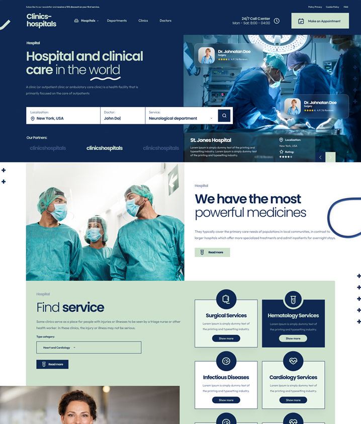 Clinics Hospitals – Cliniques / Hôpitaux  (S) – (WP)