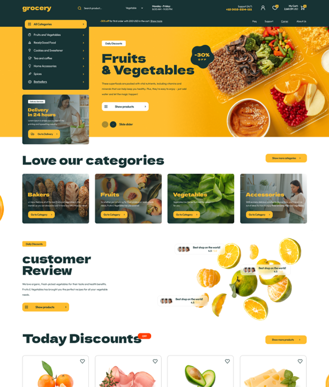 Grocery –Fruits et Légumes (S) – (WP)  - (O)  -  (EC)  - (MA)