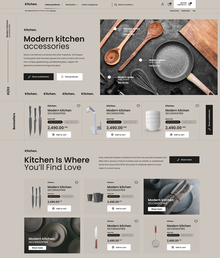 Kitchen – Cuisines  (S) – (WP)  - (O)  - (EC)  - (MA)