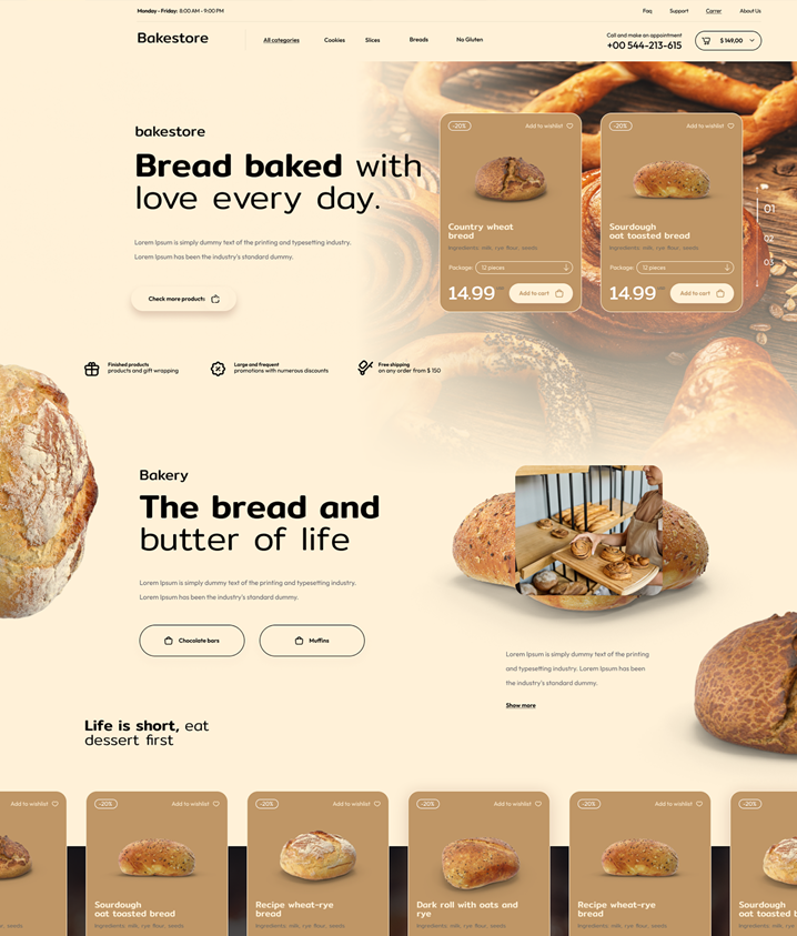 Bakestore – Boulangerie / Pâtisserie (S) – (WP)  - (O)  - (EC)  - (MA)