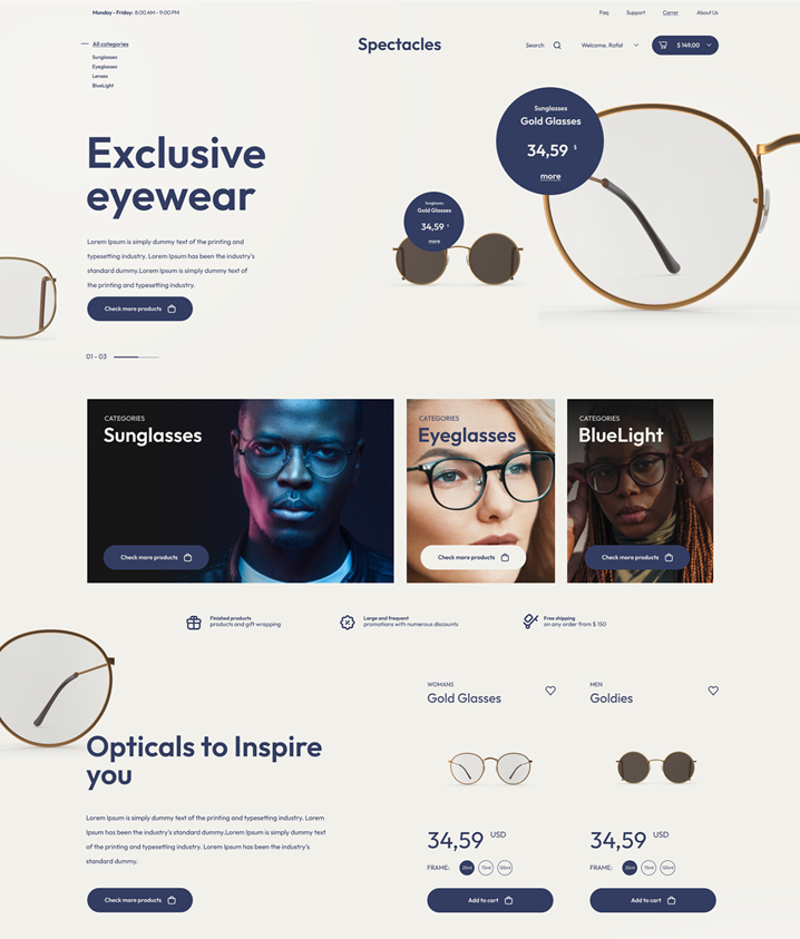 Spectacles – Lunettes  (S)  - (EC)