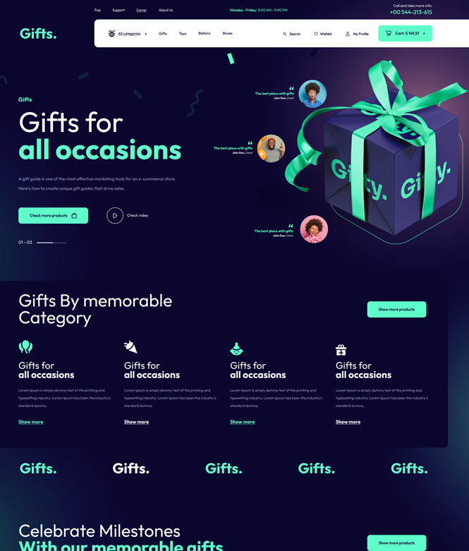 Gifts – Cadeaux (S)  - (WP)  - (O)  - (EC)  - (MA)