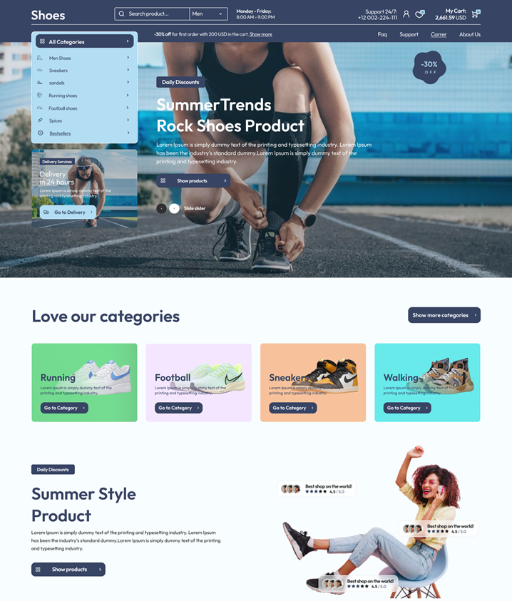 Shoes – Chaussures (S) – (WP)  - (O)  - (EC)   - (MA)